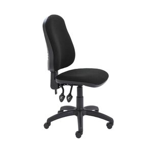First Calypso Operator Chair 640x640x985-1175mm 2 Lever Upholstered Black KF90958