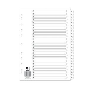 Q-Connect A4 1-25 Mylar Index (10 Pack) KF97056Q