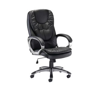 Arista Murcia High Back Executive Chair 700x325x650mm Leather Look Black KF97092