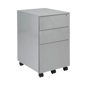 First 3 Drawer Under Desk Pedestal Steel 380x470x615mm Silver KF98513