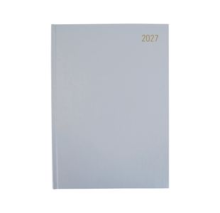 Desk Diary Day Per Page Appointment A4 Silver Grey 2027 FS669203
