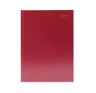 Desk Diary 2 Day Per Page A4 Burgundy 2027 KFA42BG27