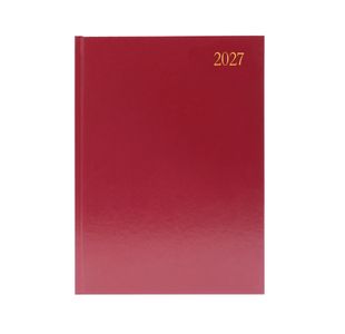 Desk Diary Week To View A4 Burgundy 2027 KFA43BG27