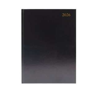 5 Star Desk Diary Week To View A4 Black 2026 KFA43BK26