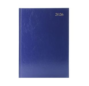 5 Star Desk Diary Day Per Page A5 Blue 2026 KFA51BU26