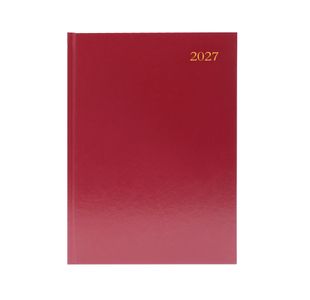 Desk Diary Week To View A5 Burgndy 2027 KFA53BG27