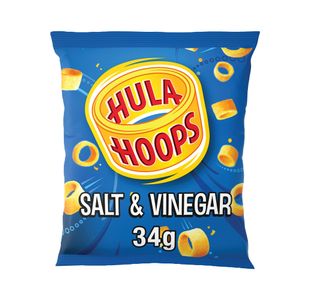 Hula Hoops Salt and Vinegar Crisps 34g Pack of 32 09078