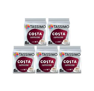 Tassimo Costa Cappuccino Coffee 16 Pods x5 Pack of 80 4056513