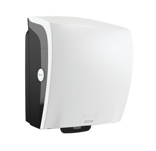 Katrin Plastic Dispenser for System Paper Towel Roll White 82094