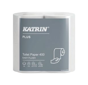 Katrin Plus Toilet Roll Easy Flush 2-Ply 400 Sheet (Pack of 20) 82506