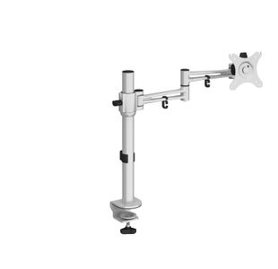 Luna single flat screen monitor arm - silver