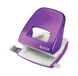 Leitz NeXXt WOW 2 Hole Metal Office Hole Punch 30 Sheet Purple - 50081062