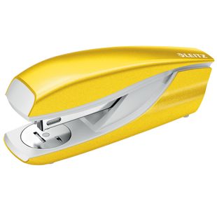 Leitz NeXXt WOW Half Strip Metal Office Stapler 30 Sheet Yellow - 55021016