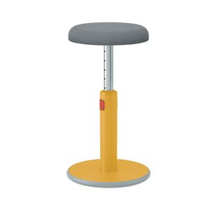 Leitz Ergo Cosy Sit/Stand Height Adjustable Stool Warm Yellow 65180019