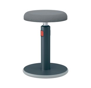 Leitz Ergo Cosy Sit/Stand Height Adjustable Stool Velvet Grey 65180089
