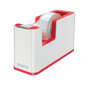 Leitz WOW Tape Dispenser Duo Colour White/Red 53641026