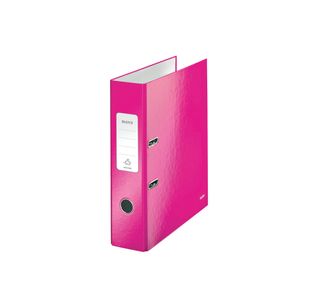 Leitz Wow 180 Lever Arch File 80mm A4 Pink (Pack of 10) 10050023