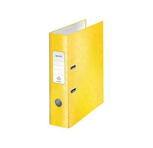 Leitz 180 WOW Lever Arch File A4 80mm Yellow Pack of 10 10050016