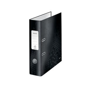 Leitz 180 WOW Lever Arch File A4 80mm Black Pack of 10 10050095