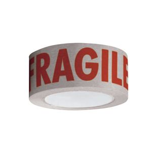 50mmx50m Self Adhesive Paper Tape Printed Fragile (Pack of 6) SAP5050FR