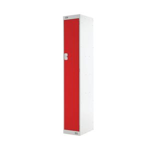 Single Compartment Locker 300x300x1800mm Red Door M12211GURD00