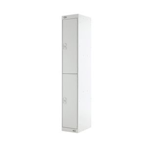 Two Compartment Locker 300x300x1800mm Light Grey Door M12212GUGU00