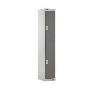 Two Compartment Locker 300x300x1800mm Dark Grey Door M12212GUHY00