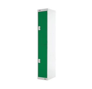 Two Compartment Locker 300x300x1800mm Green Door M12212GUPD00