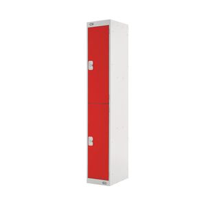 Two Compartment Locker 300x300x1800mm Red Door M12212GURD00