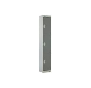 Three Compartment Locker 300x300x1800mm Dark Grey Door M12213GUHY00