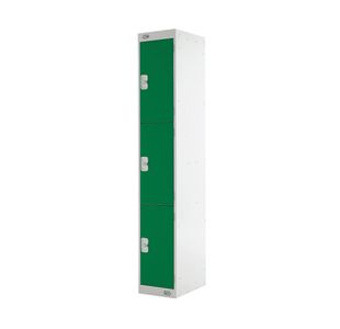 Three Compartment Locker 300x300x1800mm Green Door M12213GUPD00