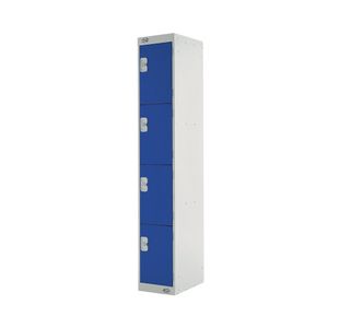 Four Compartment Locker 300x300x1800mm Blue Door M12214GUCF00