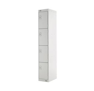 Four Compartment Locker 300x300x1800mm Light Grey Door M12214GUGU00