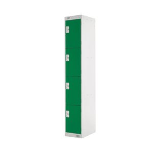 Four Compartment Locker 300x300x1800mm Green Door M12214GUPD00