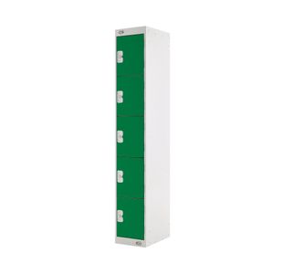 Five Compartment Locker 300x300x1800mm Green Door M12215GUPD00