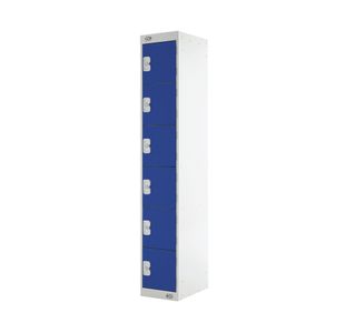 Six Compartment Locker 300x300x1800mm Blue Door M12216GUCF00