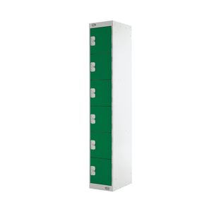 Six Compartment Locker 300x300x1800mm Green Door M12216GUPD00