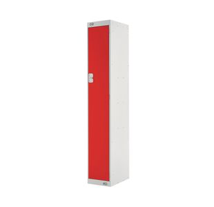 Single Compartment Locker 300x450x1800mm Red Door M12511GURD00