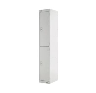 Two Compartment Locker 300x450x1800mm Light Grey Door M12512GUGU00