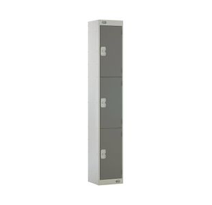 Three Compartment Locker 300x450x1800mm Dark Grey Door M12513GUHY00