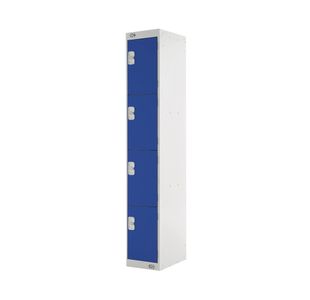 Four Compartment Locker 300x450x1800mm Blue Door M12514GUCF00