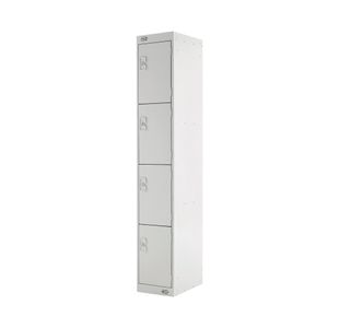 Four Compartment Locker 300x450x1800mm Light Grey Door M12514GUGU00