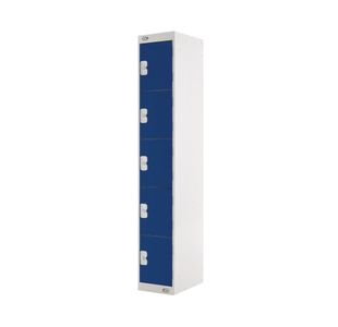 Five Compartment Locker 300x450x1800mm Blue Door M12515GUCF00