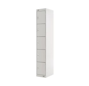 Five Compartment Locker 300x450x1800mm Light Grey Door M12515GUGU00