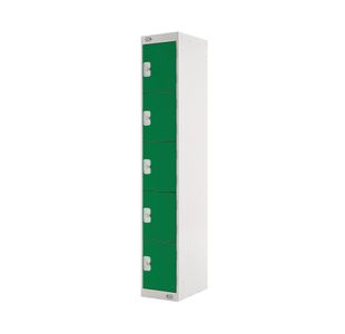 Five Compartment Locker 300x450x1800mm Green Door M12515GUPD00