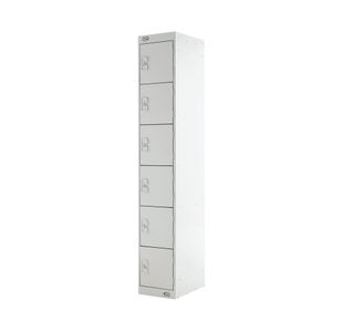 Six Compartment Locker 300x450x1800mm Light Grey Door M12516GUGU00