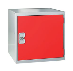 One Compartment Cube Locker 300x300x300mm Red Door QU1212A01GURD