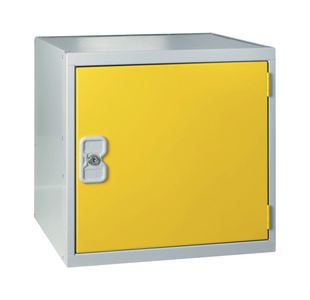 One Compartment Cube Locker 300x300x300mm Yellow Door QU1212A01GUYD