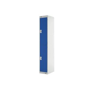 Express Standard Locker 2 Door 300x300x1800mm Light Grey/Blue Z12212