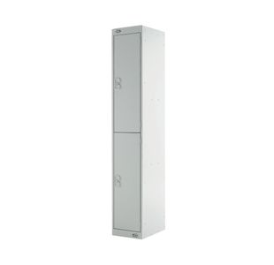 Express Standard Locker 2 Door 300x300x1800mm Light Grey Z12212CF